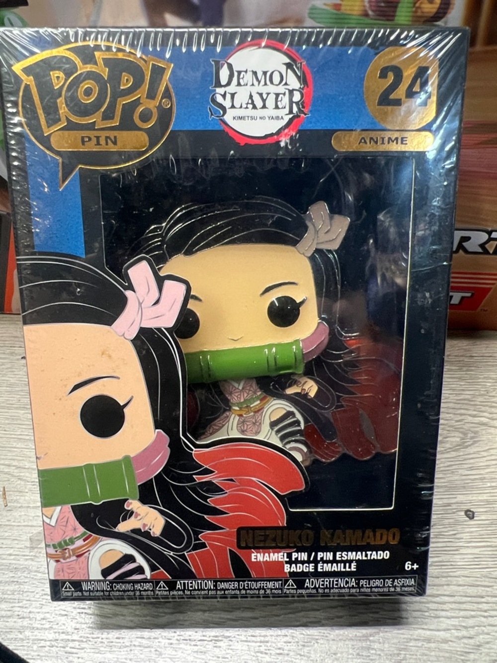 Funko POP! Pin Nezuko Kamado - Black, Pink & Green Enamel Pin